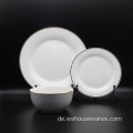 Neues Design Kundenspezifisches Luxus-Knochen-Porzellan-Geschirr Weiß
